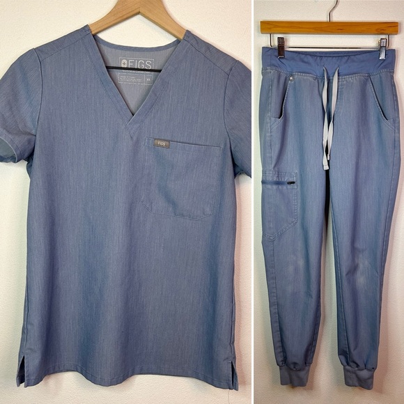 Figs Pants - Figs Scrub Set Catarina One-Pocket Scrub Top Zamora Jogger Scrub Pants XS